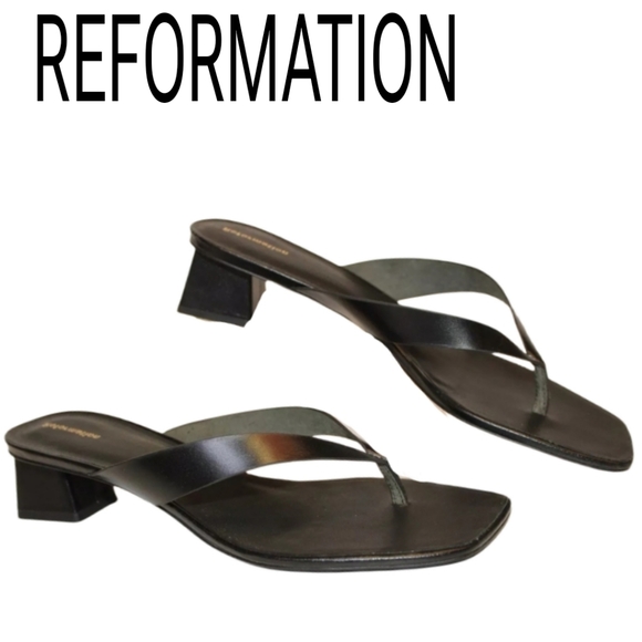 Reformation Shoes - REFORMATION Low Heel leather thong sandal. LAST PAIR 6